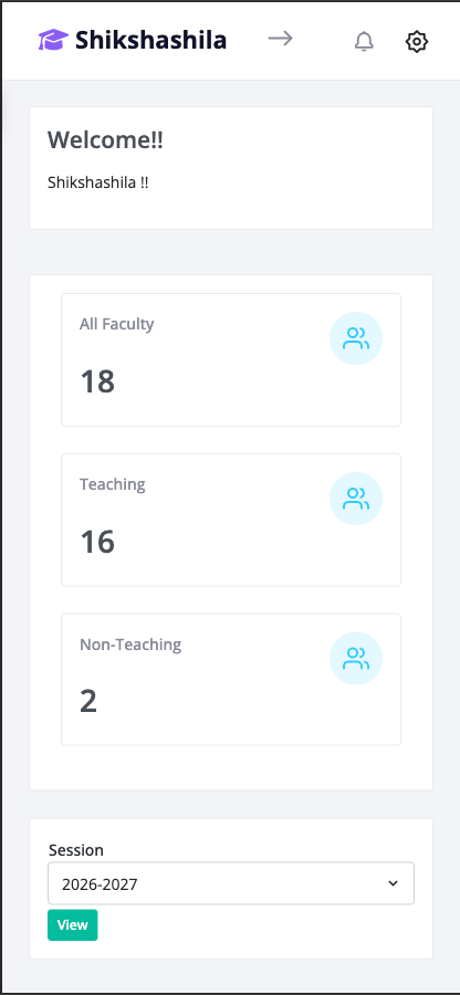 Mobile Dashboard View 1
