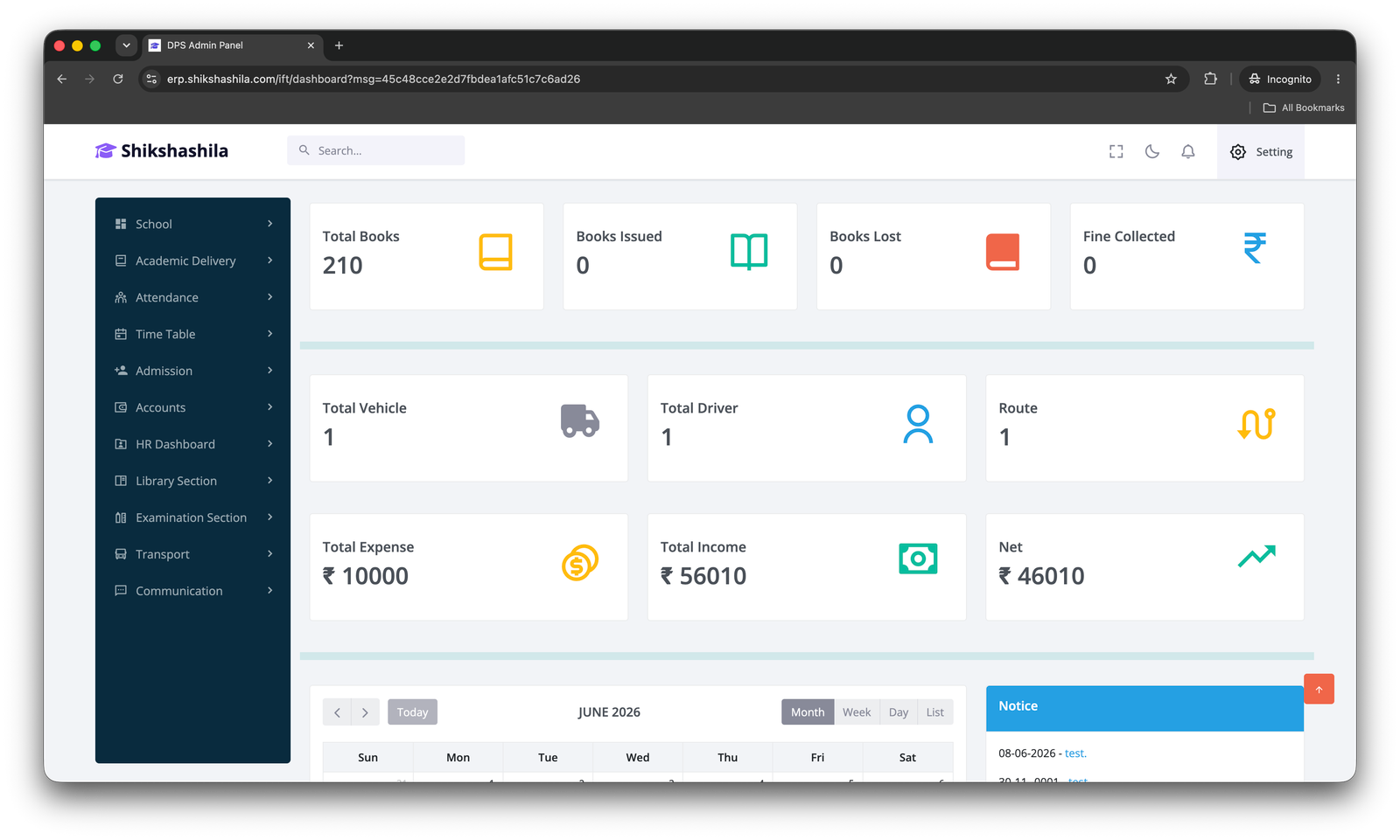 Accounts Dashboard